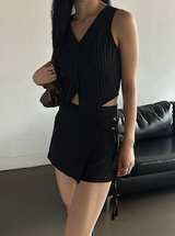 Stripe strap pants