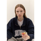 Huke x Nus. ハーフジップアップ（NAVY）