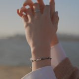 Sea of Youth,ダブルラインブレスレット　3月誕生石