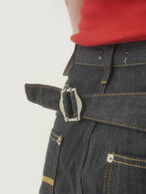 Low waist tab denim pants -1C