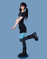 ポキストライプロングレッグウォーマー (2color)