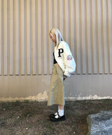 P LOGO BOMBER - IVORY