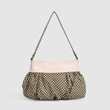 Vintage Polka Dot Ruched Cloud Bag