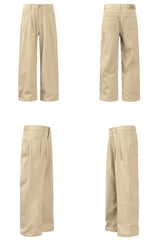 Washed Wide Work Pants