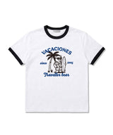 エッセンシャルスタンダード半袖リンガーTシャツ Travel Bear ホワイト