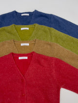 Tori Angora V-Neck Crop Cardigan