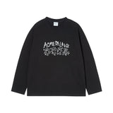 25SS ダンシングベアロゴロングスリーブTシャツ  ブラック