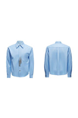 Structured Tie Detail Shirt