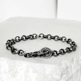 ss-6mm bold O chain bracelet_dark silver