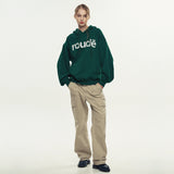 Rowdy Signature Logo Hoodie_Forest Green