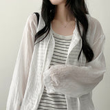 Wanu linen button hooded cardigan