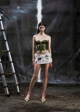 NONE Dirty Ruffle Sides Mini Skirt 