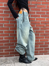 DOUBLE CAT WASHED DENIM SAND