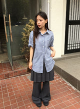 ヒカ レイヤードスカートパンツ