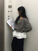 [MADE] Darling, striped one shoulder trainer