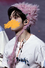 ストロベリーケーキカラーモヘアハンドメイドキャットイヤーハット