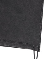 WASHED CUT OFF APPLIQUE SWEAT SHORTS