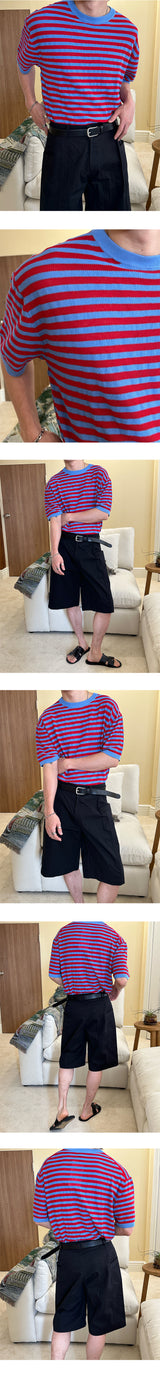 [S/S] ウィリアムサマーストライプニット（3色）