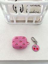 cherry epoxy keyring(pink)