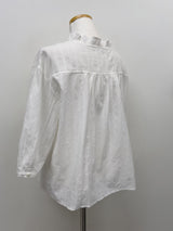 Frill V-neck Three Quarter Blouse