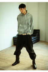  'GL' Logo Vintage Washing Hoodie [ ASH GRAY ]