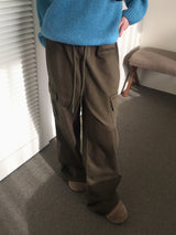 [MADE] Tonizen Pocket Cotton Banding Long Wide Cargo pants