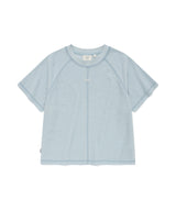 Women's Slit Terry T-Shirt Light Blue