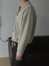 ASCLO String Velour High Neck Cardigan (3color)