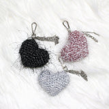 cupid heart keyring (fluffy pink)