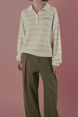 Cozit stripe knit_ivory