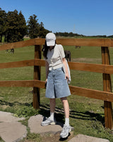 Russ Bermuda denim pants