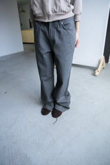 washing herringbone wide pants(2colors)