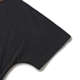 パッチワークポケットハーフTシャツ / ダスティブラック