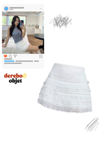 French mini frill skirt