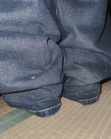 (2color) キャットウォッシュスナップワイドデニムパンツ