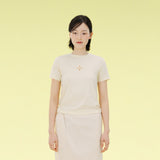 クローバーTシャツ (cream)