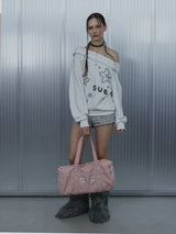 LEO STUDDED DUFFEL BAG / PINK