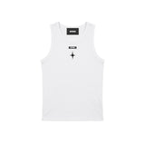 アイボリーブラックスリーブレスTシャツ
