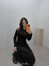 Vibe open long-sleeved cardigan knitwear