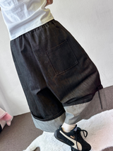 Rolling Overalls Balloon Wide Bermuda 2Color