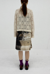 クロシェレースブラウスTシャツ (Beige)
