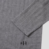 [HFORUS MADE]Forus ニットプリーツUネックロングスリーブス イン アイボリー
