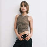 wrinkle top (brown)