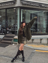 Referred Wool Round Cardigan