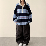 リードニーピンタックヘムストリングワイドパンツ