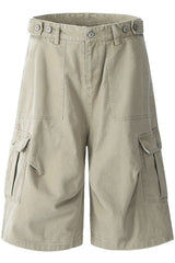 Washed Multi Pocket Cargo Shorts