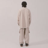 grunge wide cargo pants_lightbeige