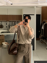  Logane cashmere hachi round neck cardigan