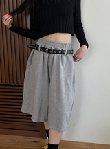 [Unisex] ベルト付きスウェットバミューダパンツ(3color)