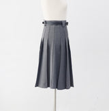J Pleated Midi Skirt (Belt Set)